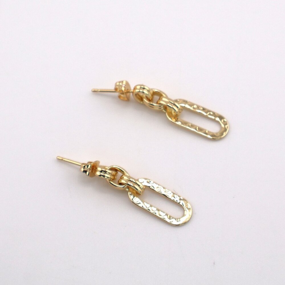 Women's 14K Gold-Plated Chain Links Dangle Earrings